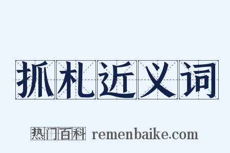 抓札近义词是什么意思的图片